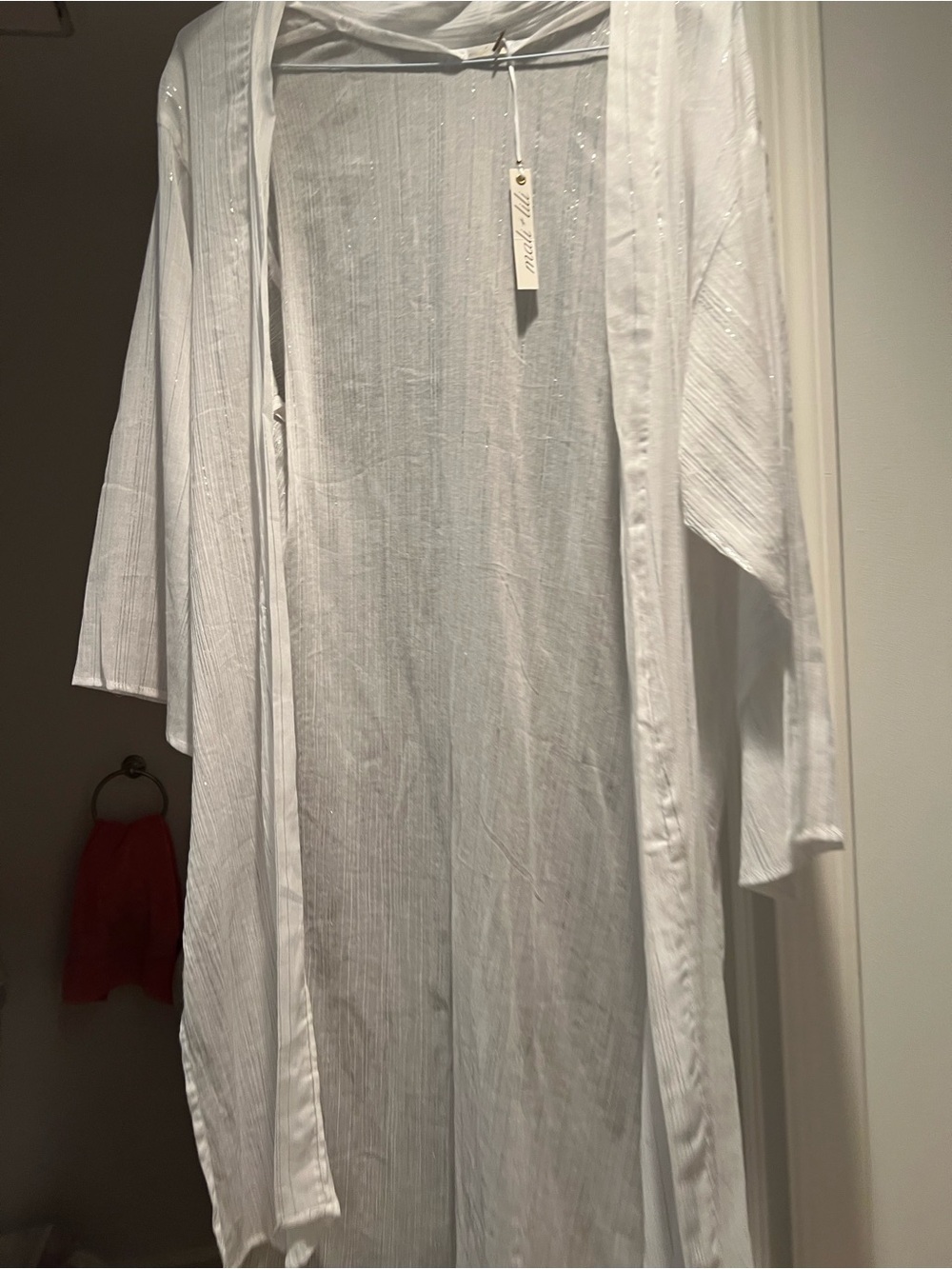 Lightweight White beach Duster Jacket